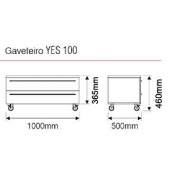 144.144 - GAVETEIRO YES 100 PRETO