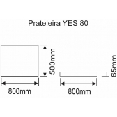 148.148 - PRATELEIRA YES 60 ANTIQUE (TAMPO VIDRO) INCOLOR