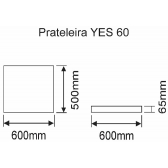 149.149 - PRATELEIRA YES 60 BRANCA (TAMPO VIDRO) BRANCO