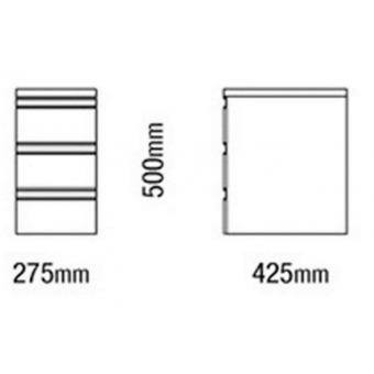 124.124 - MÓDULO SLIM C/ 3 GAVETAS (PRETO)