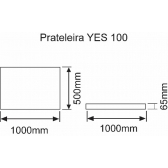 95.95 - PRATELEIRA YES 100 BRANCA (TAMPO VIDRO) BRANCO