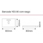 109.109 - CONJUNTO PARA BANHEIRO YES 80 - ANTIQUE (C/ CUBA QUADRATO BISCUIT)